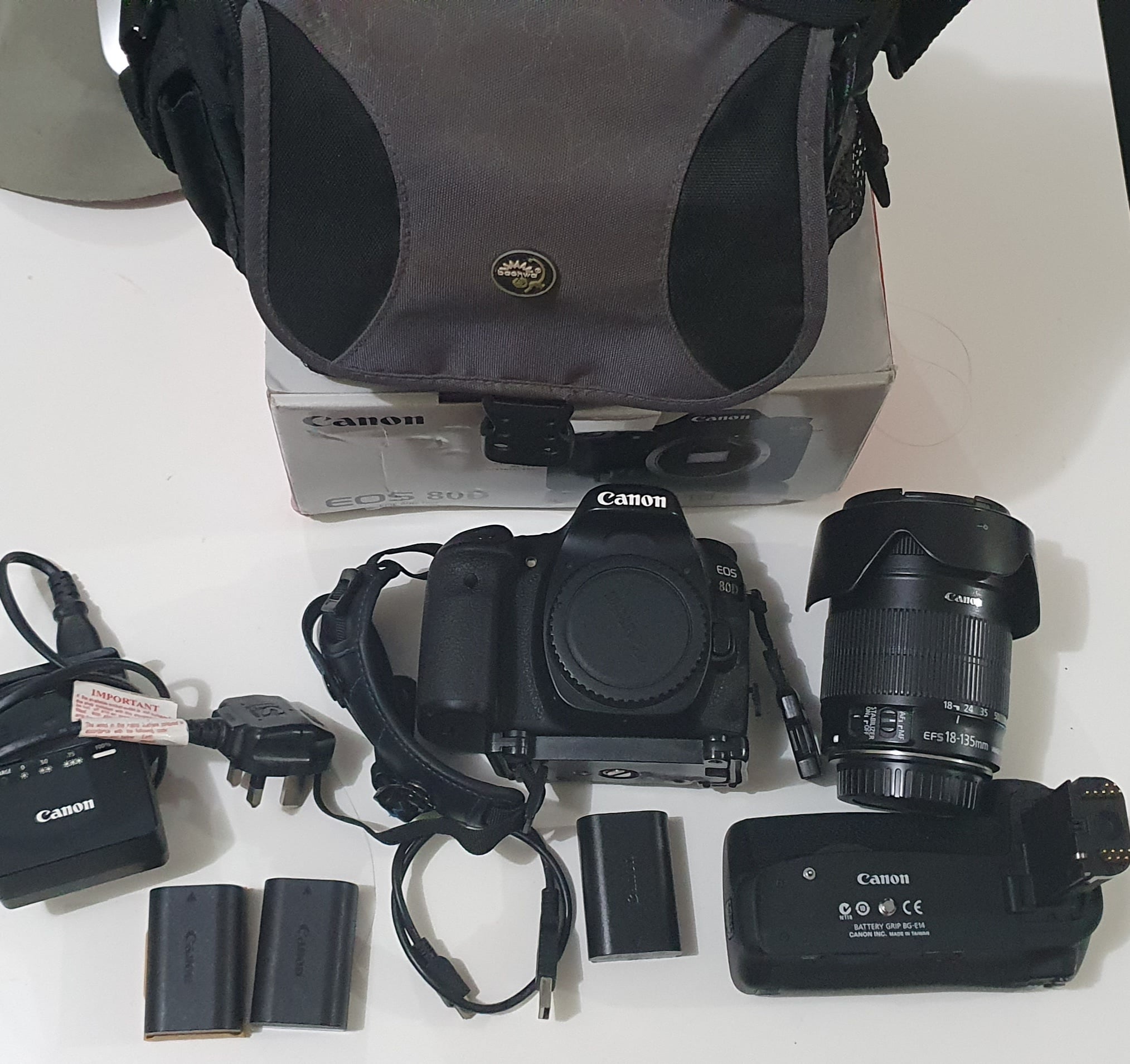 Canon 80D with 18-135 lens plus accessories - Image 1