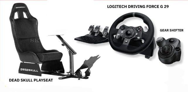 Logitech G29 Racing Wheel + Gear Shifter + Dead Skull Playseat – Excellent Condition - Image 3