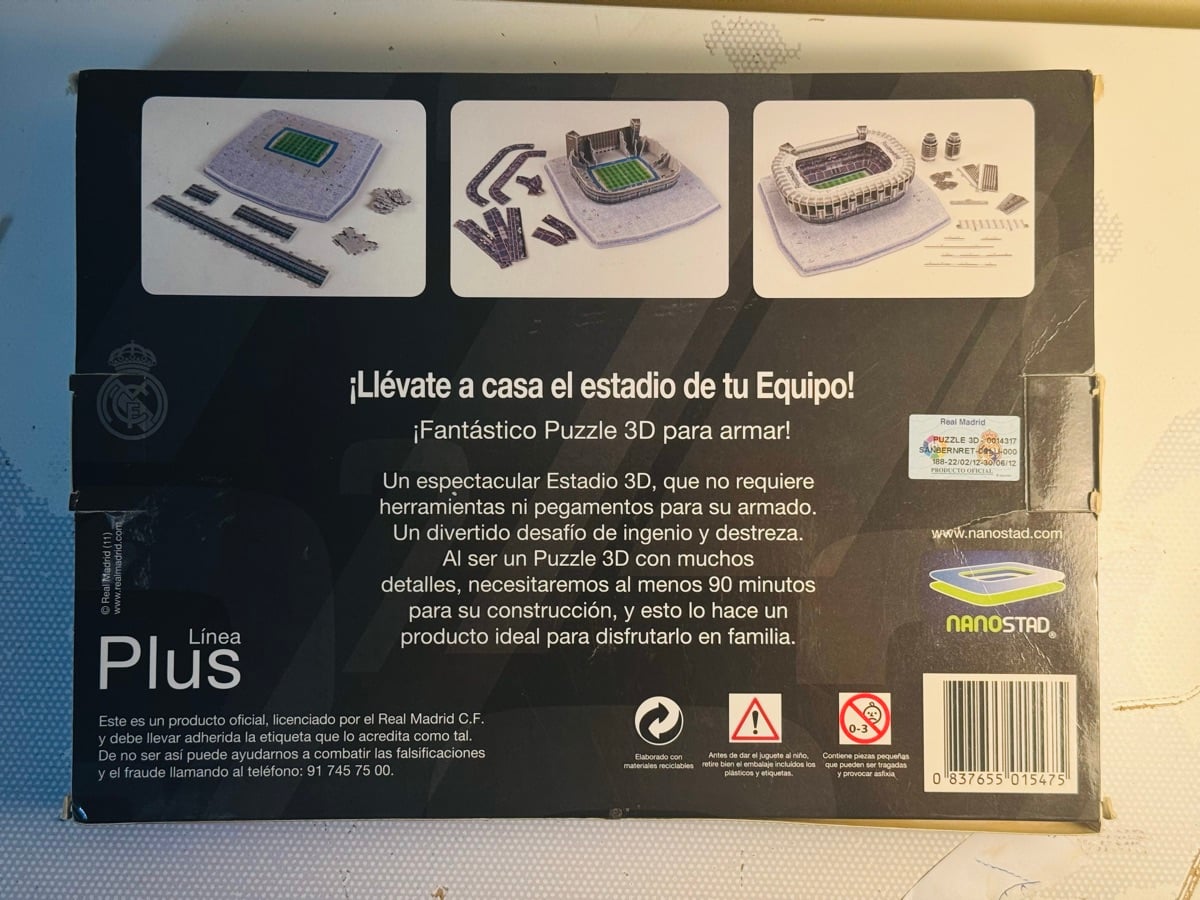 NANOSTAD Real Madrid Official Product - 'Santiago Bernabeu' Stadium 3D Puzzle - Image 3