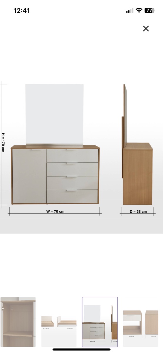 5-Piece King Bedroom Set - 180x200 cm - Image 6