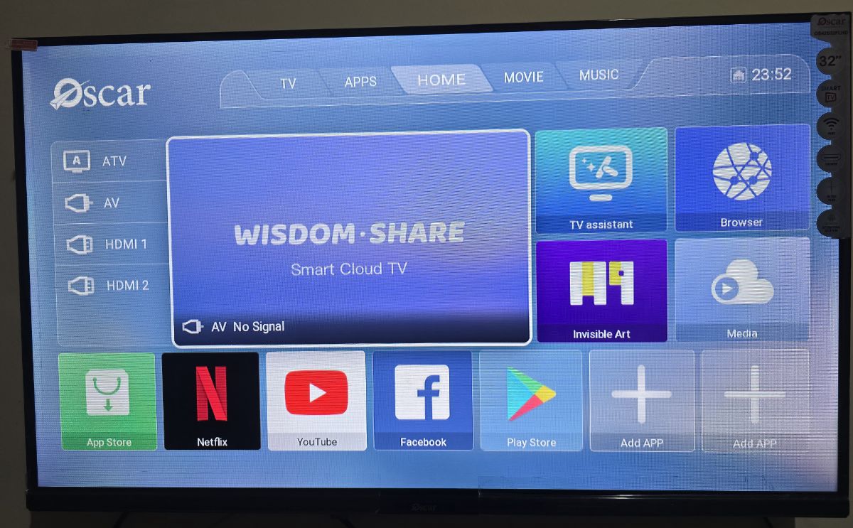 Oscar Smart LED TV 32 inch Android Like New lightly used - Image 4