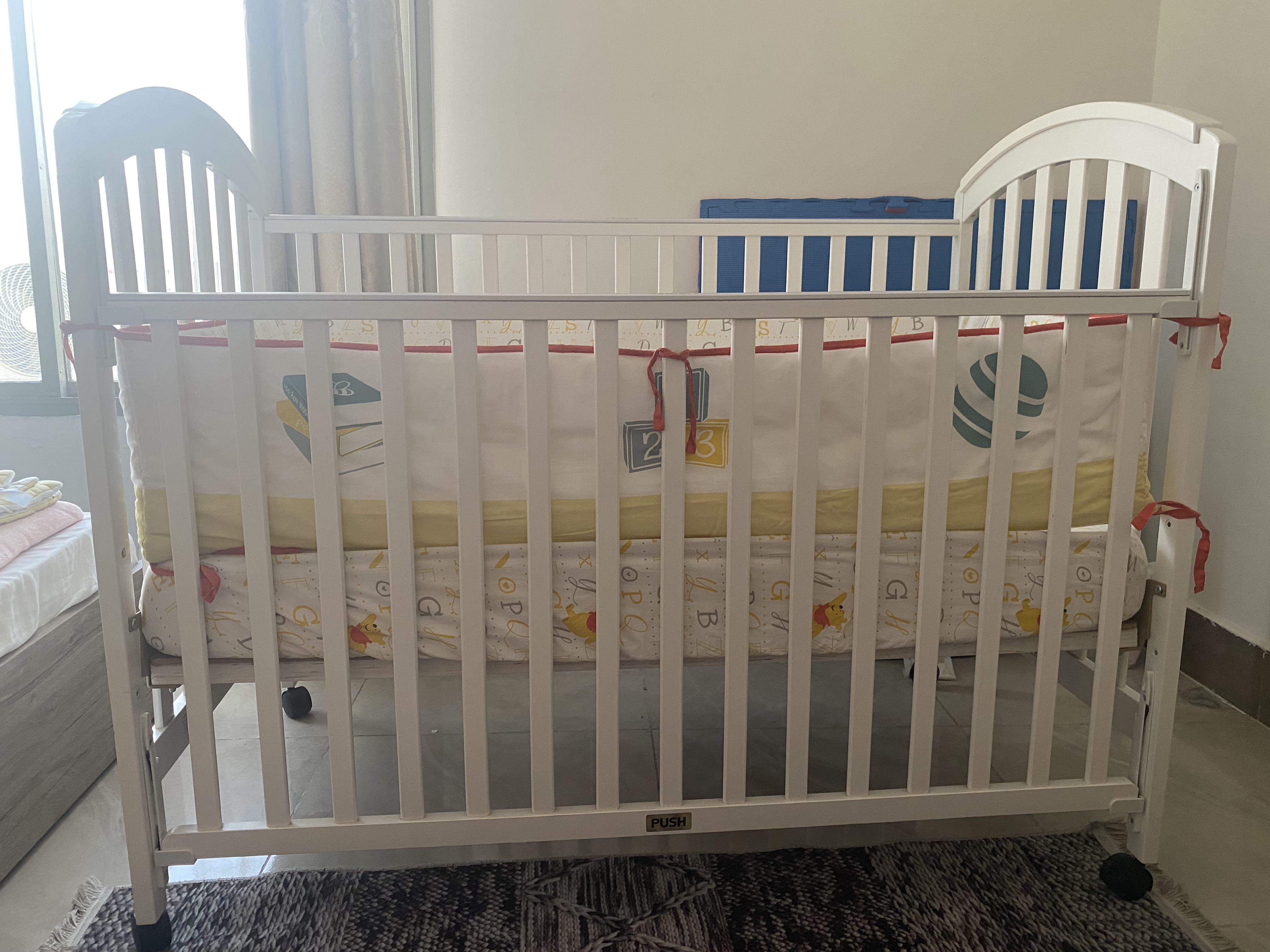 Juniors Baby Cot + Mattress + Cot Bump + Fitted Sheet  - Image 4