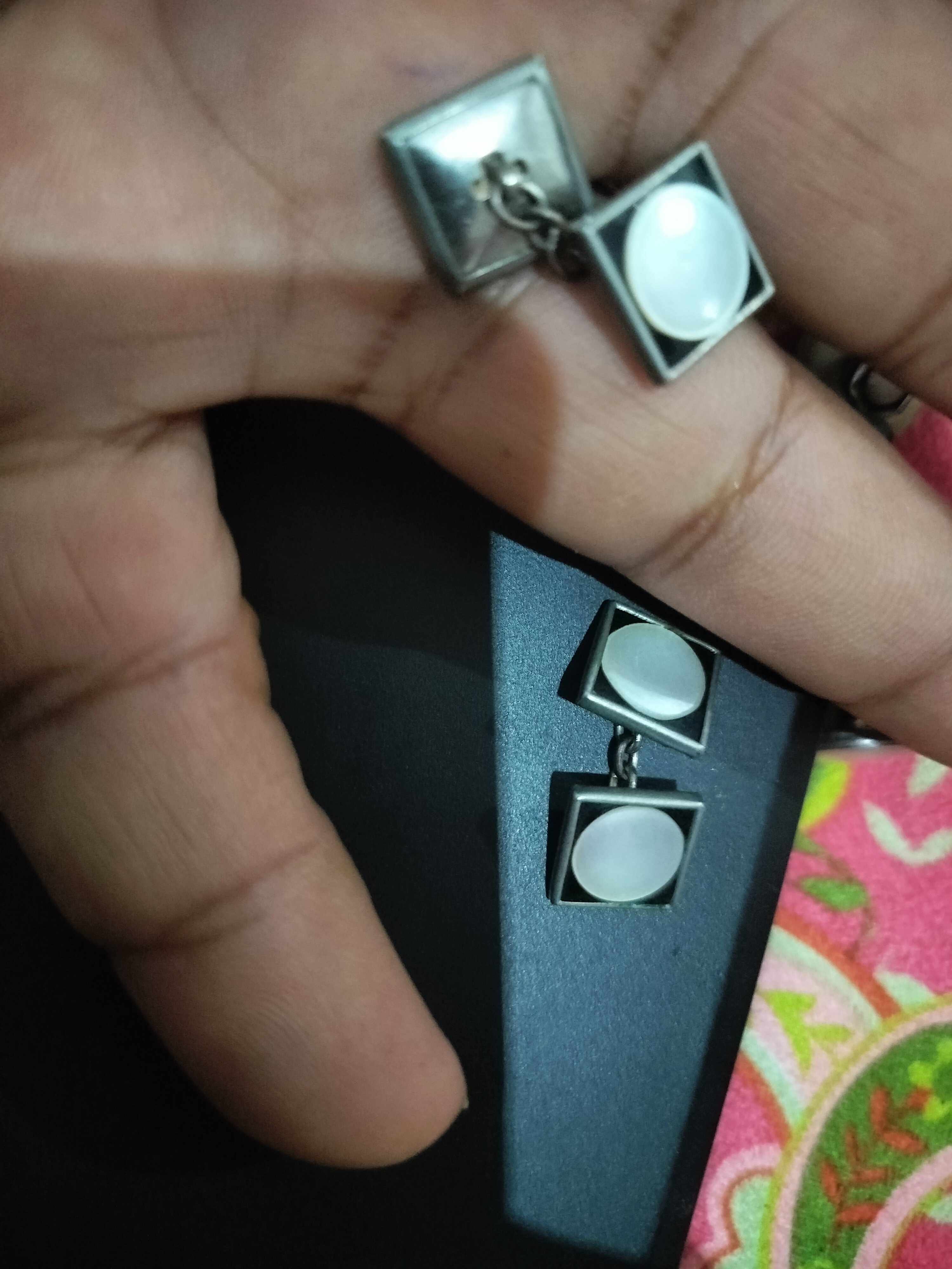 Original mother pearl cufflinks  - Image 3