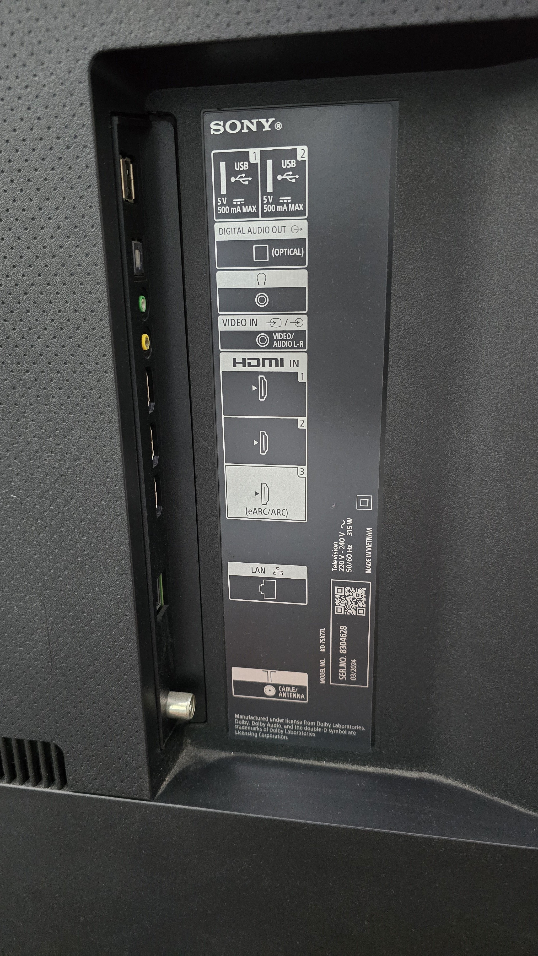 Sony Bravia 75 inch TV Screen Damaged - Image 3