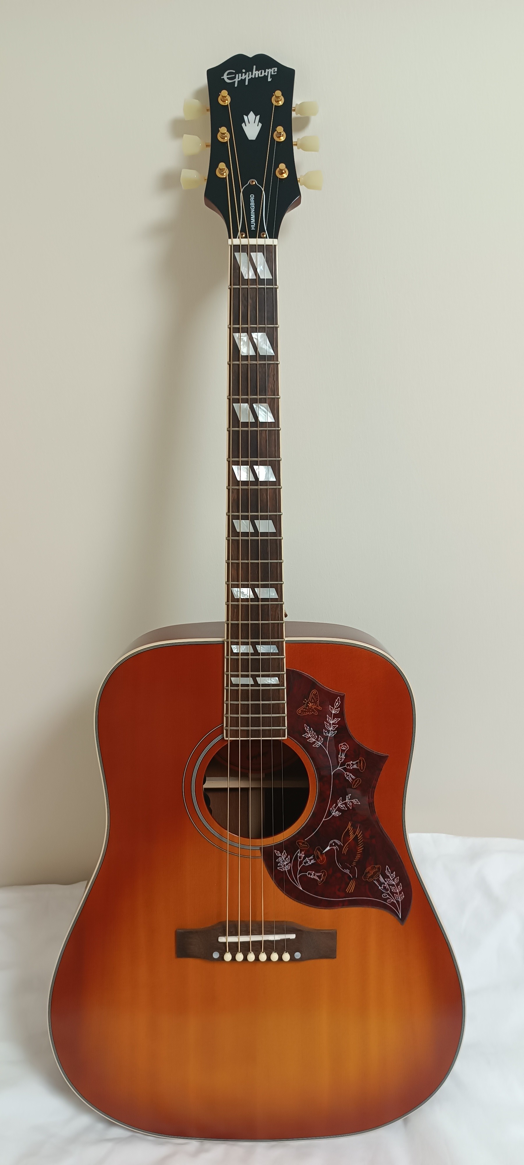For Sale: Epiphone Hummingbird Aged Cherry Sunburst Gloss IBG Acoustic Guitar - Image 1