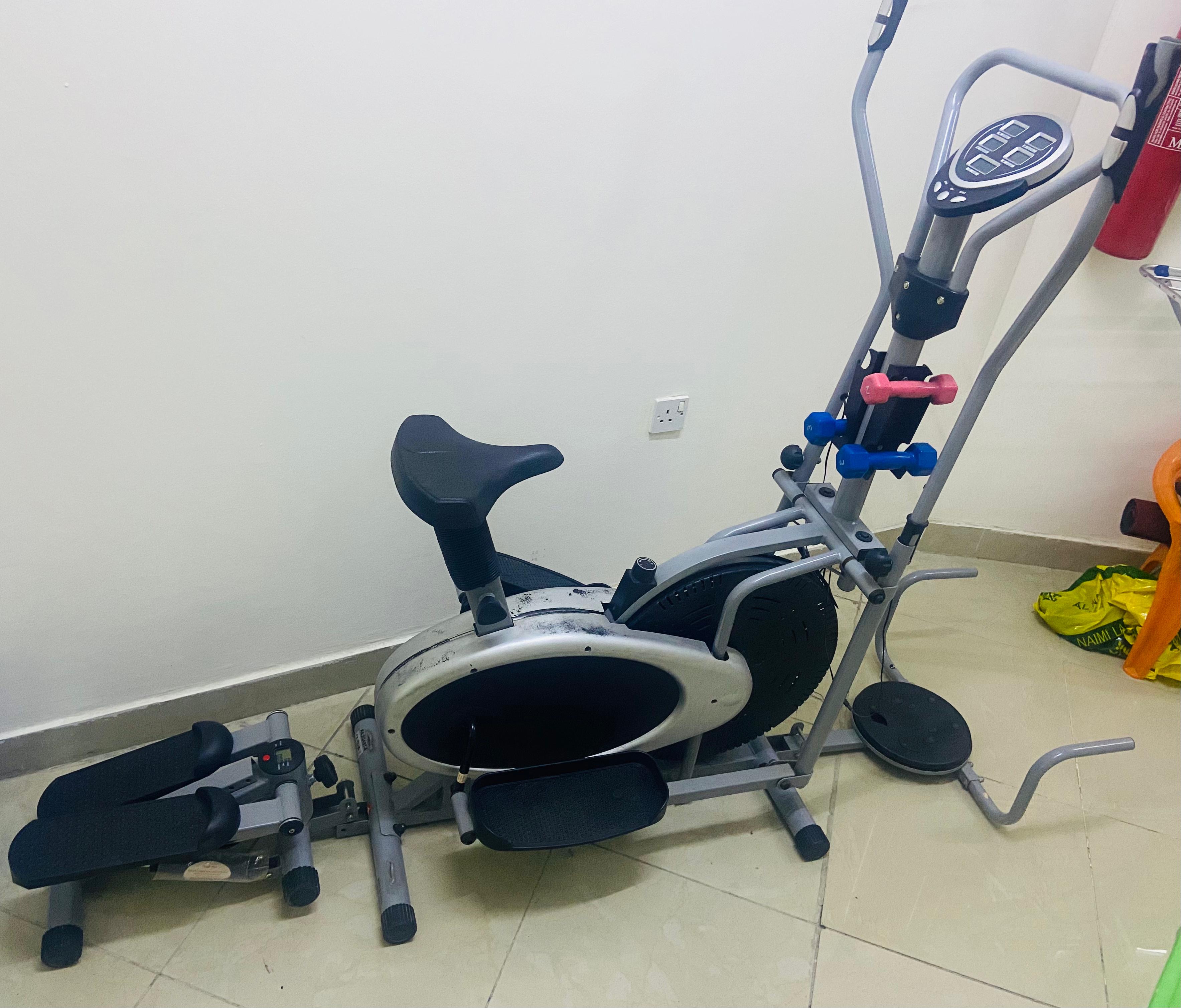 Skyland 5 in1 orbitrek exercise Bike with stepper,twister&Dumbbell - Image 5