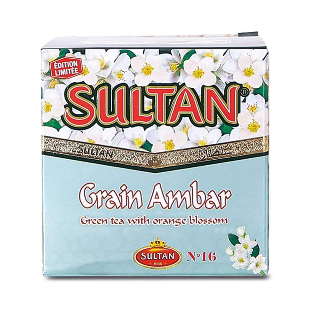 Sultan Grain Ambar Orange Blossom Moroccan Green Tea, 150g - Image 1