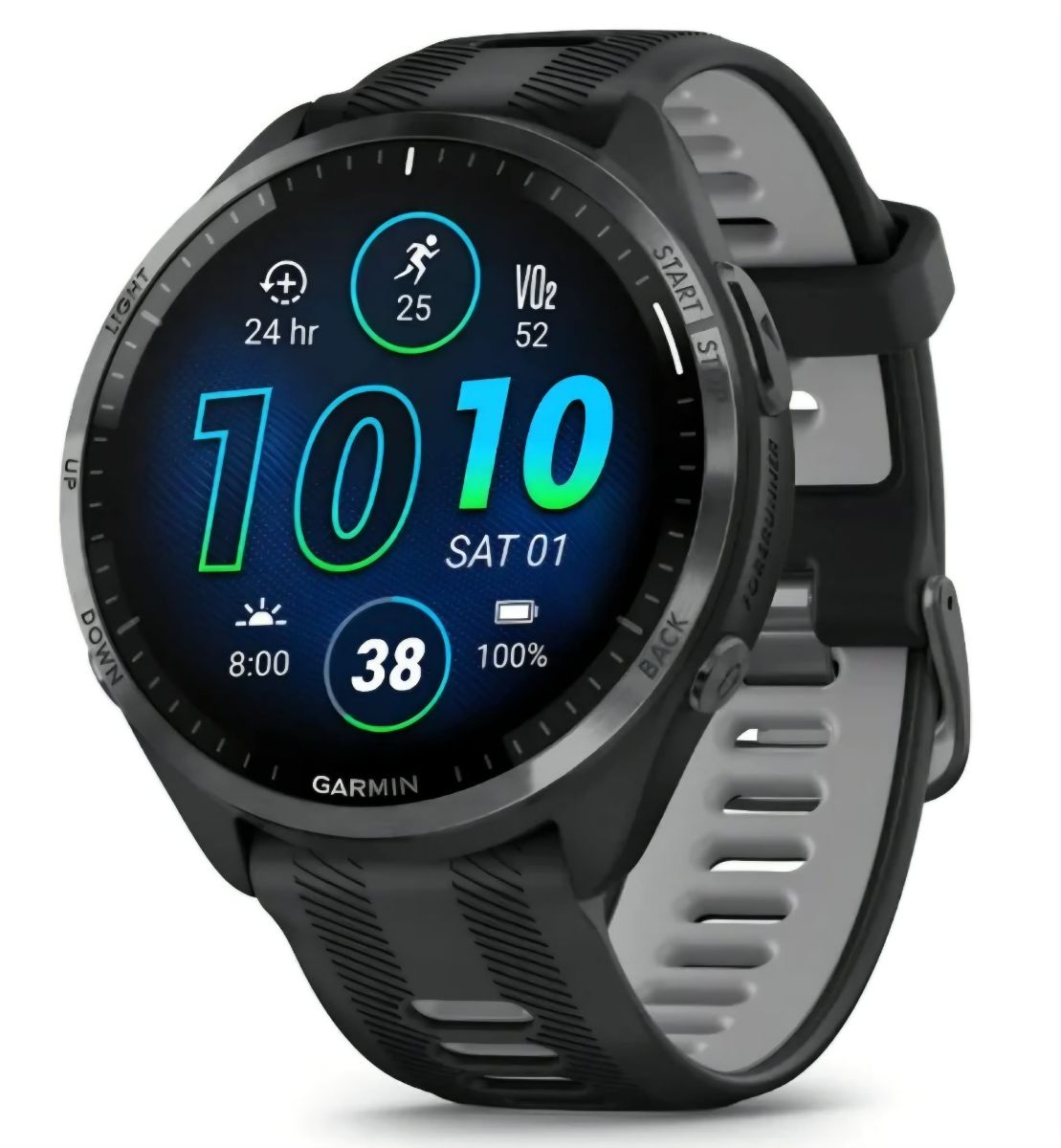 Garmin Forerunner 965 Grey Titanium Bezel Black GPS Running Watch - Image 2
