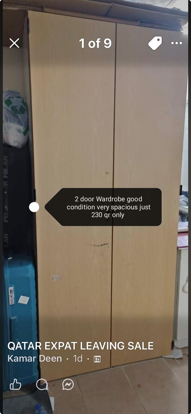 2 door Wardrobe very good condition (plywood)  - Image 4