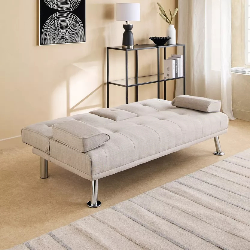 Linda 3-Seater Fabric Sofa Bed - Image 4