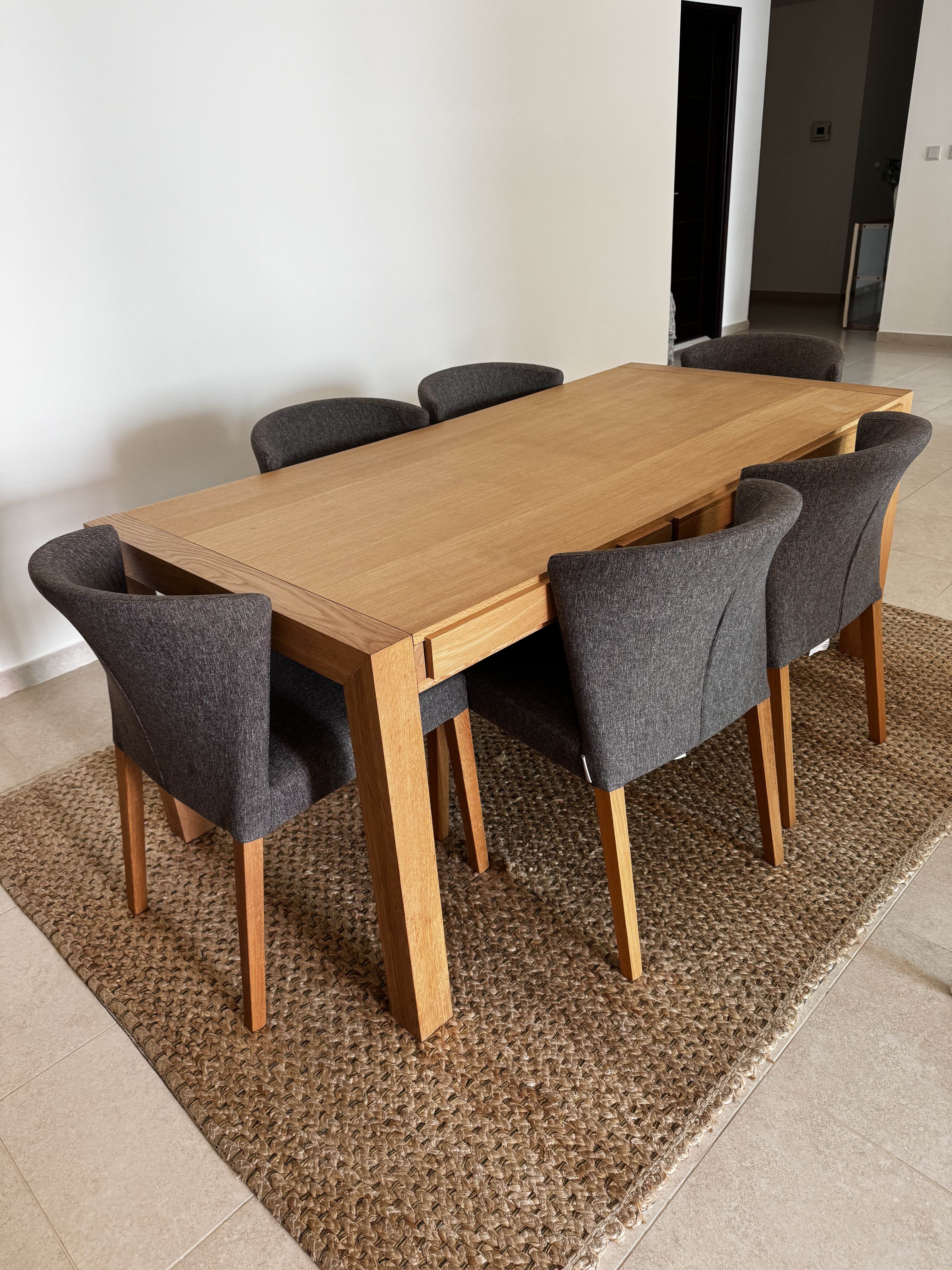 Habitat dining table & 6 dining chairs - Image 1