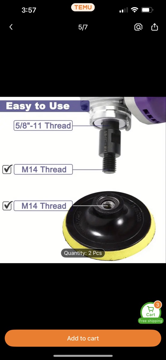 Metal Thread adaptor for Drill Bit/Grinder - Image 3