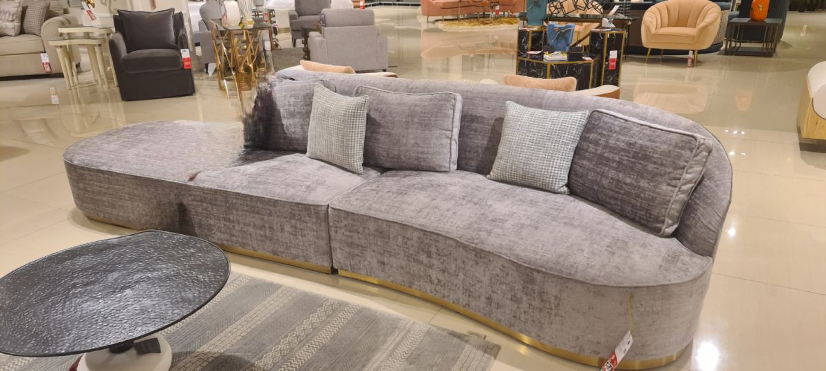 Modern Grey Sofa Set (5-6 seater) Majlis with 2x Club Chairs (1+1) - Image 10