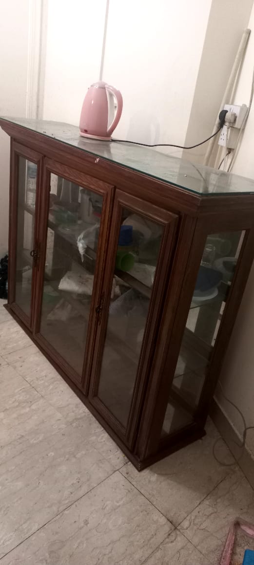 Glass Wood Cabinet, Almirah, Sofa & Dressing Taible - Image 6