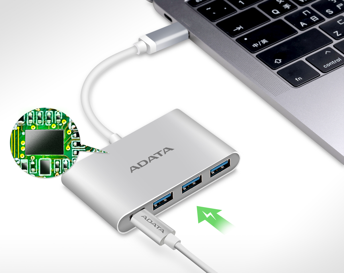 ADATA USB-C to 3 Ports USB-A 3.2 Hub - Image 4