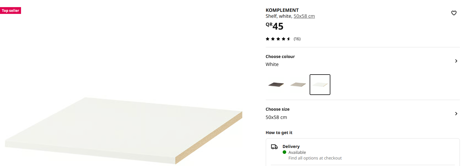 Ikea Doorless Wardrobe 50x58x201cm - Image 3