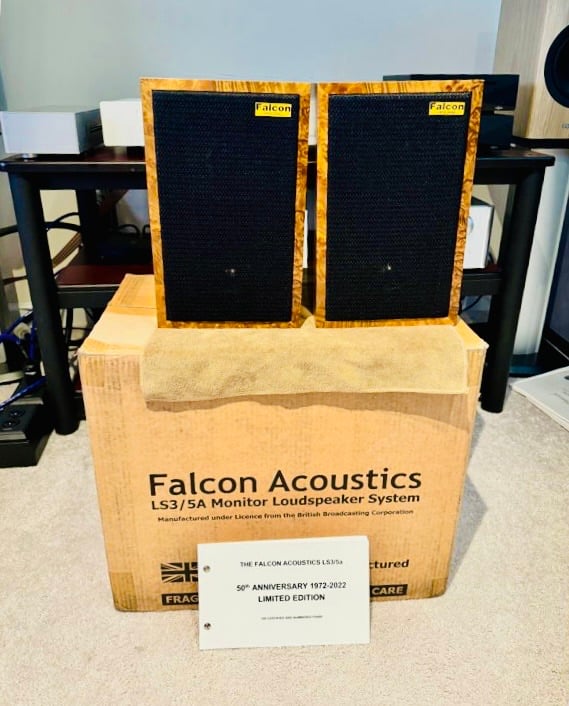 Falcon Acoustics LS3/5a Gold Badge Speakers Golden Madrone 50th [Limited Edition] - Image 7