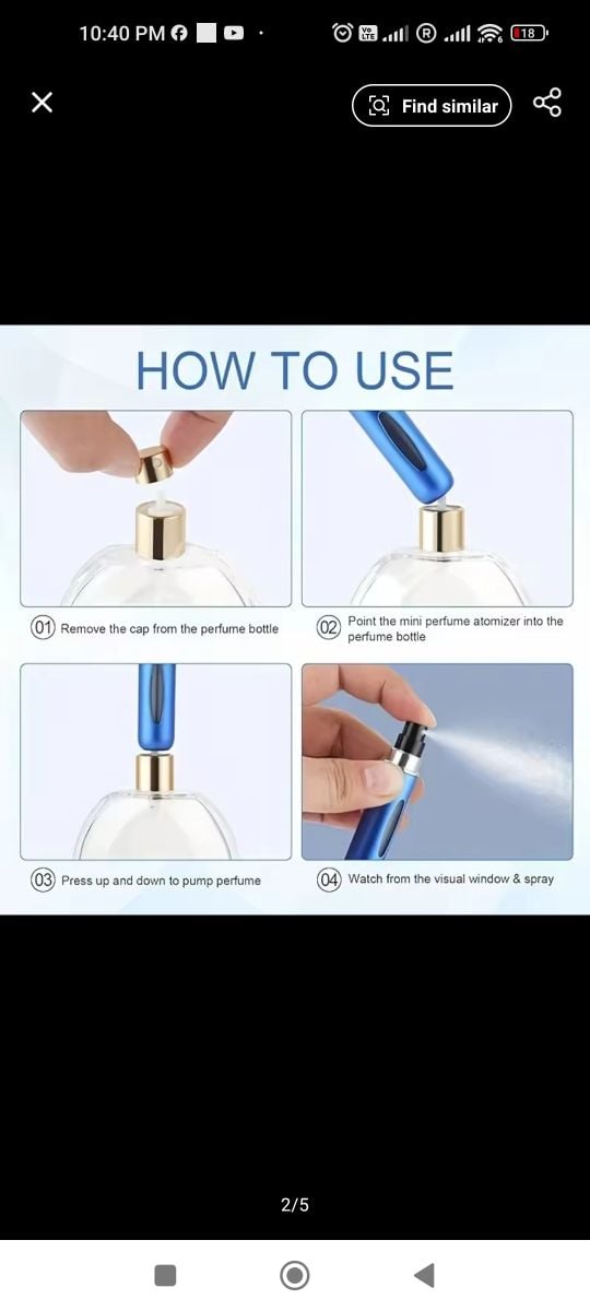 Refillable 5ml perfume bottle - Image 1