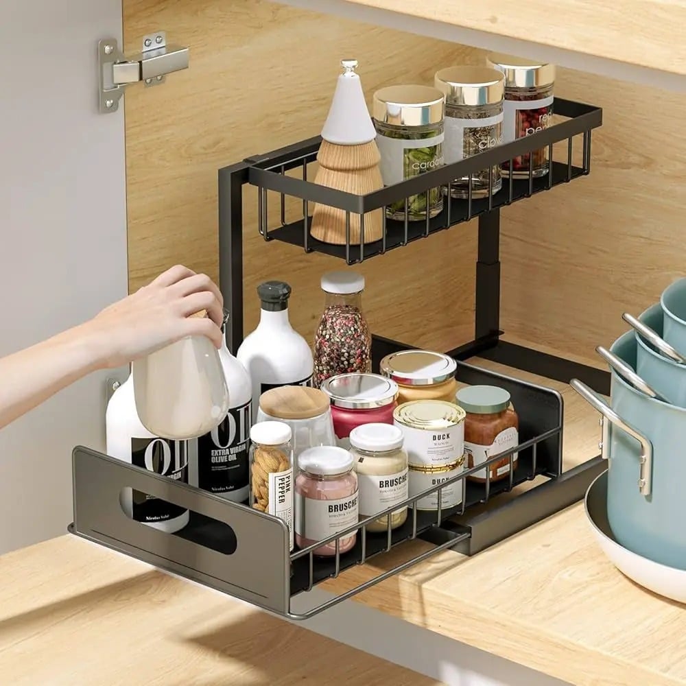 Under Sink Organizers and Storage Multi Tier Slide Out Kitchen - Image 6