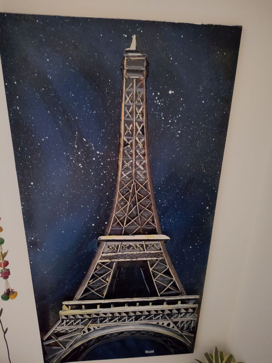 Big metal art decor Eiffel tower, full metal - Image 2