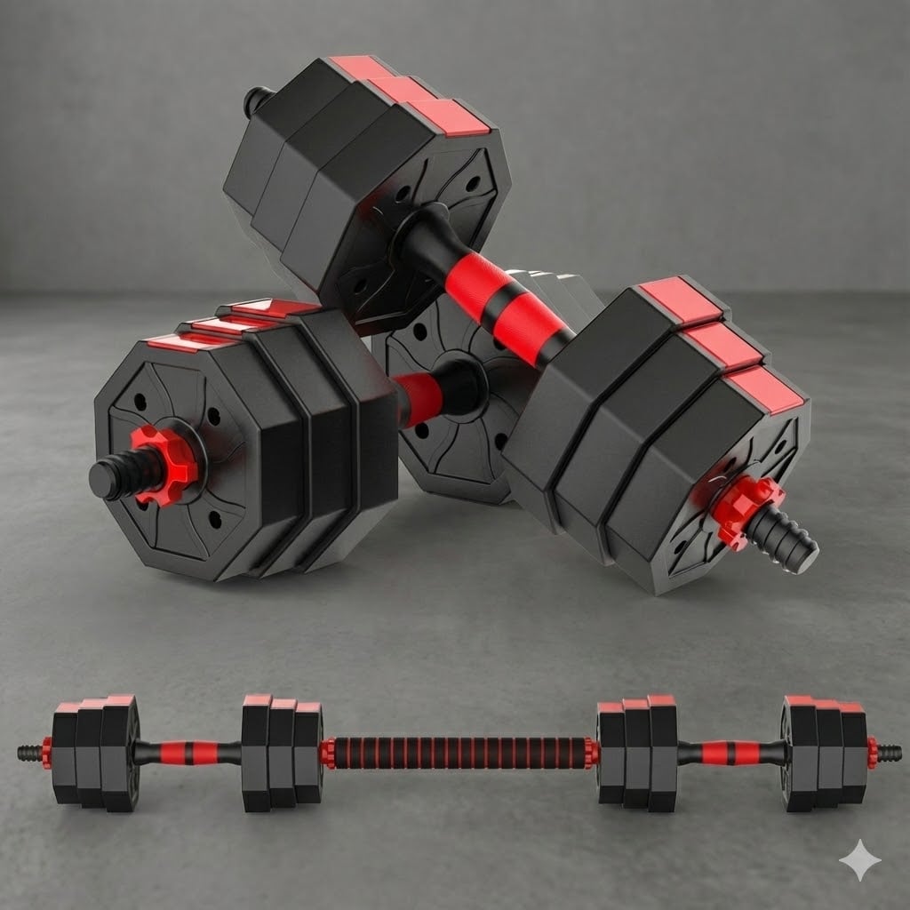 Dumbbells and barbel set  - Image 2