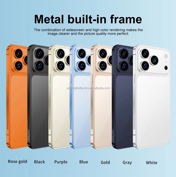 Latest I17Pro Max Smartphone 7.3 Inch HD Display Android French Dual Card 108MP 16GB 1TB Storage Battery - Image 10
