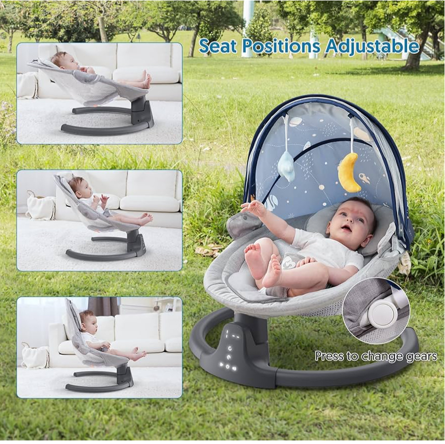 Baby swing with 3 seat adjustment - Image 3