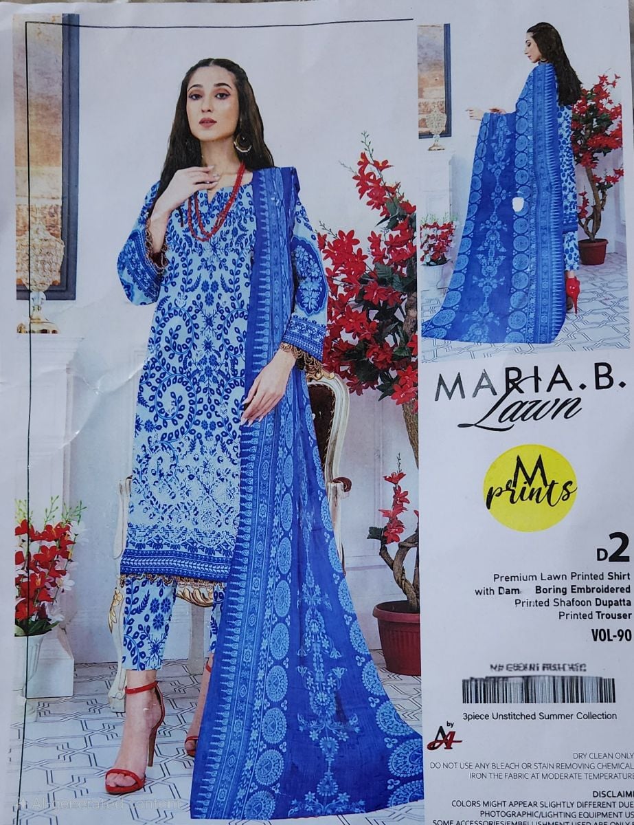 Maria.B Premium Stitched Lawn Collection - Image 1