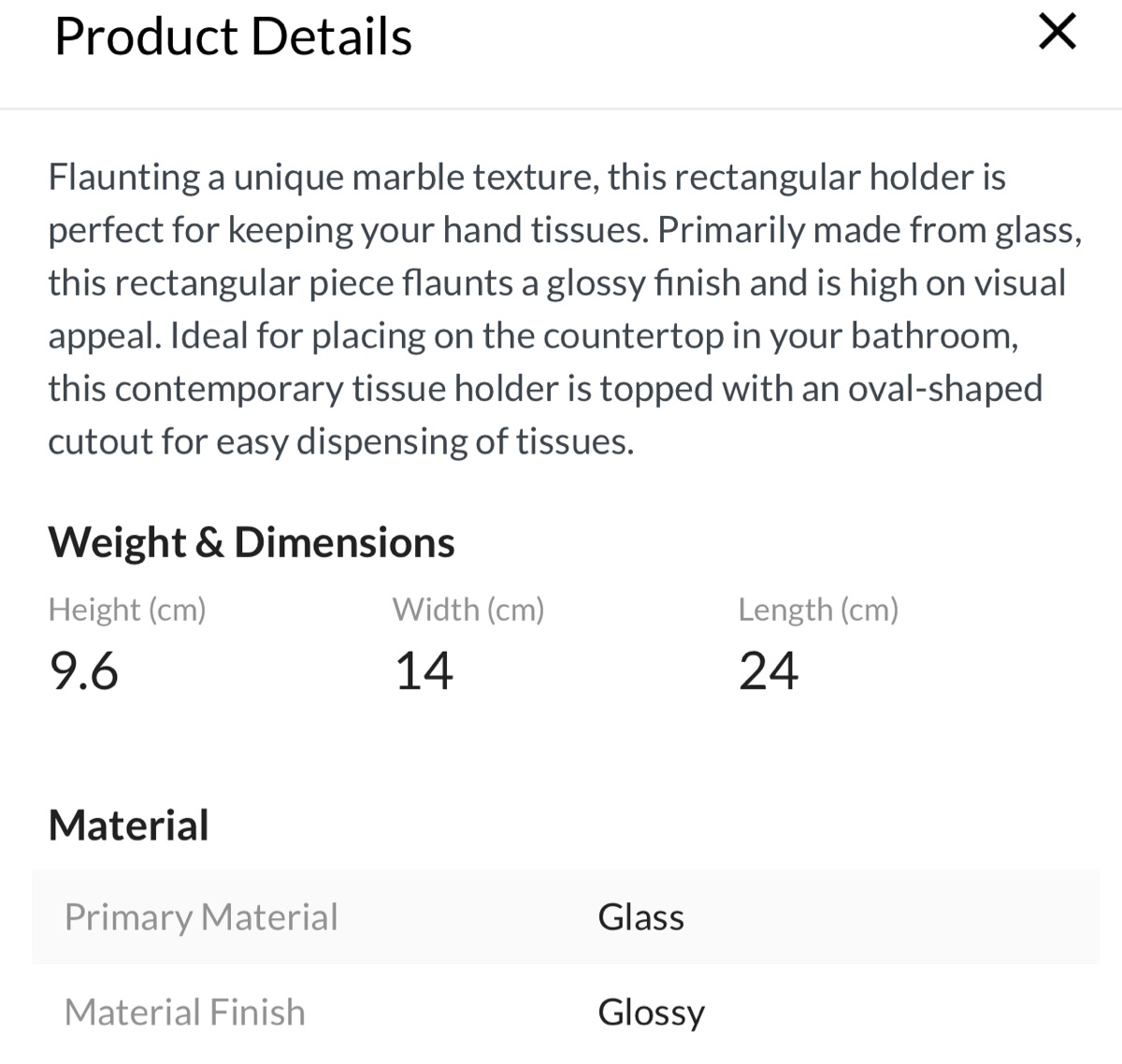 Marble Textured Tissue Box - Image 5