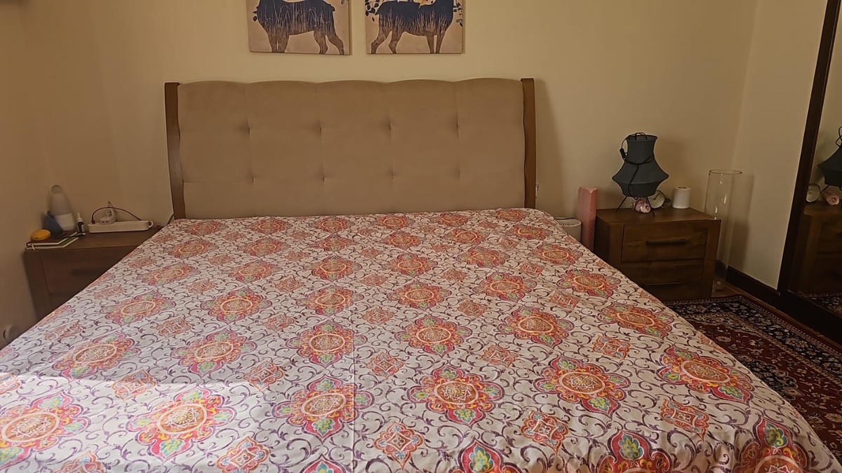 Wooden bed & mattress - Image 3