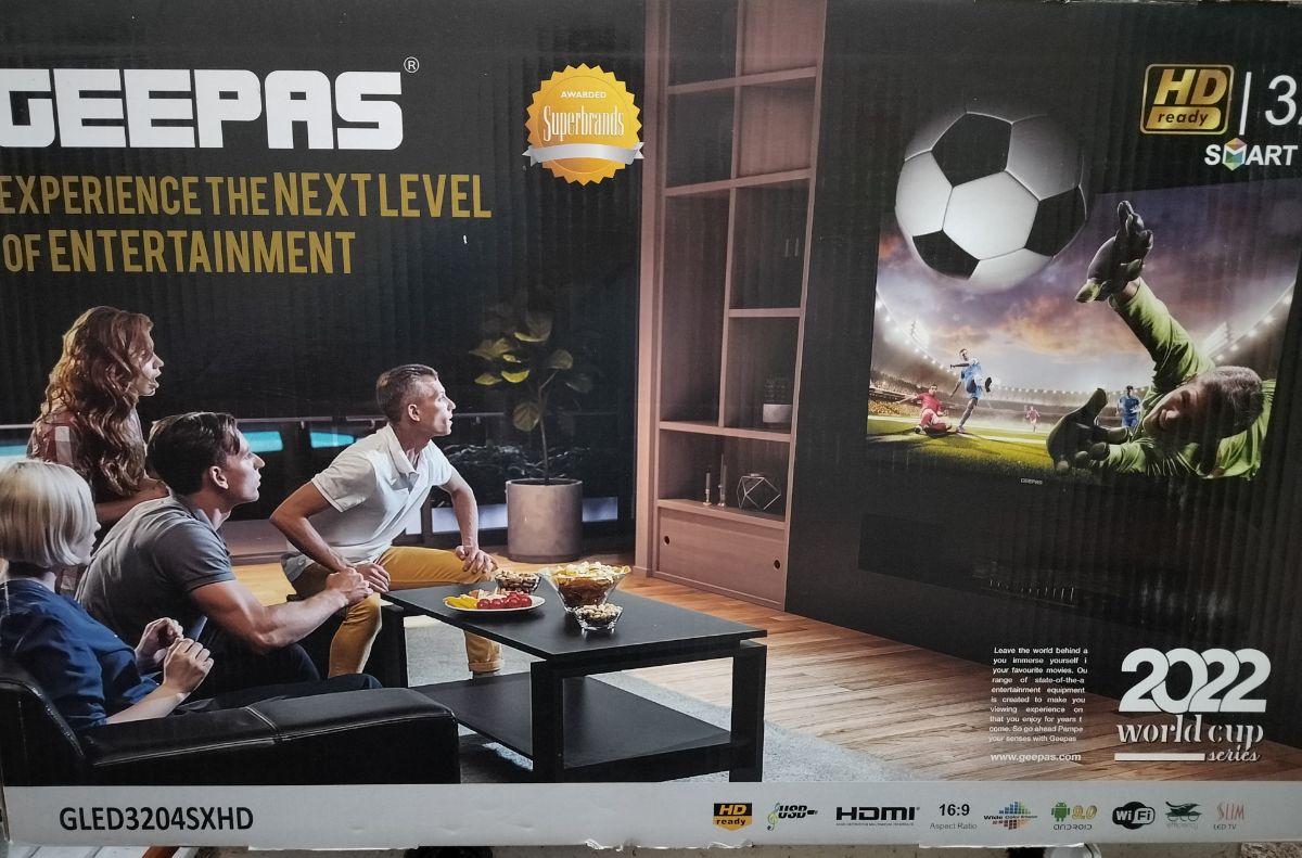 Geepas LED TV - Slim Led, 3.5mm, 1 HDMI & 2 Hi-High USB Ports | Wi-Fi, Android. - Image 3