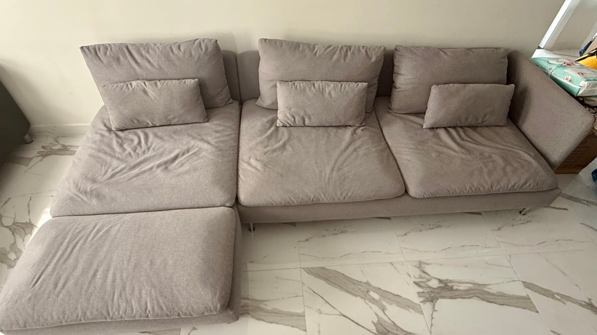 Used Ikea 4 seat sofa with chaise longue - Image 2