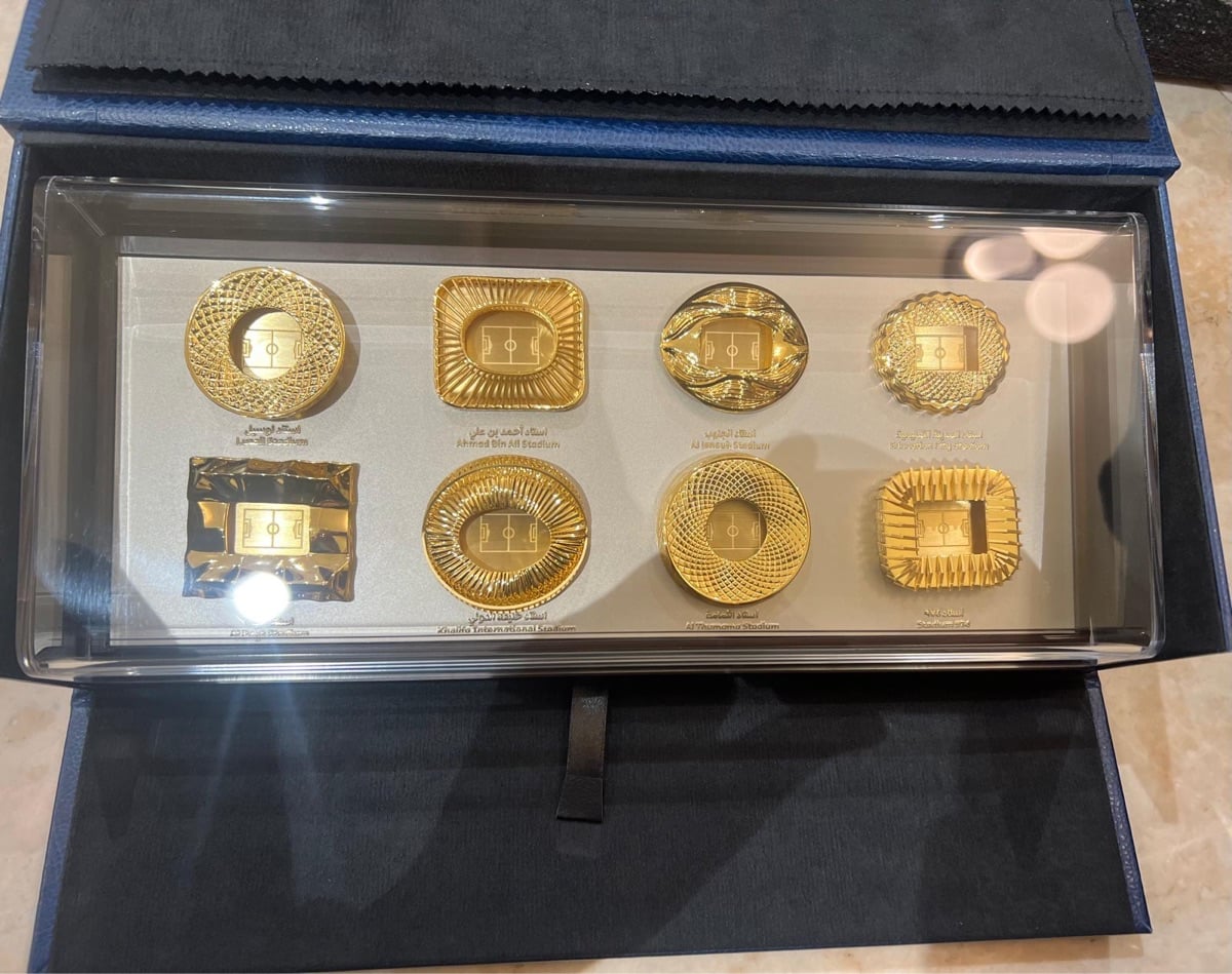 Qatar 8 stadiums Gold plate set - Image 2