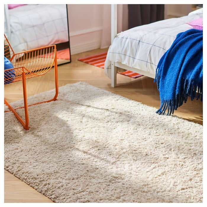 ? IKEA VOLLERSLEV Rug – High Pile, White - Image 1