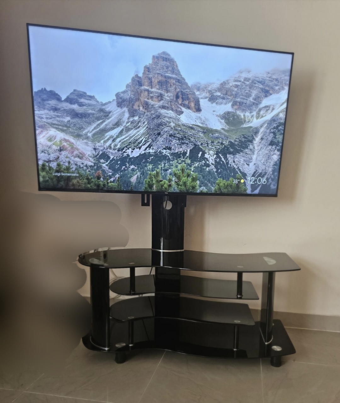 Tempered Glass TV Table - Image 1