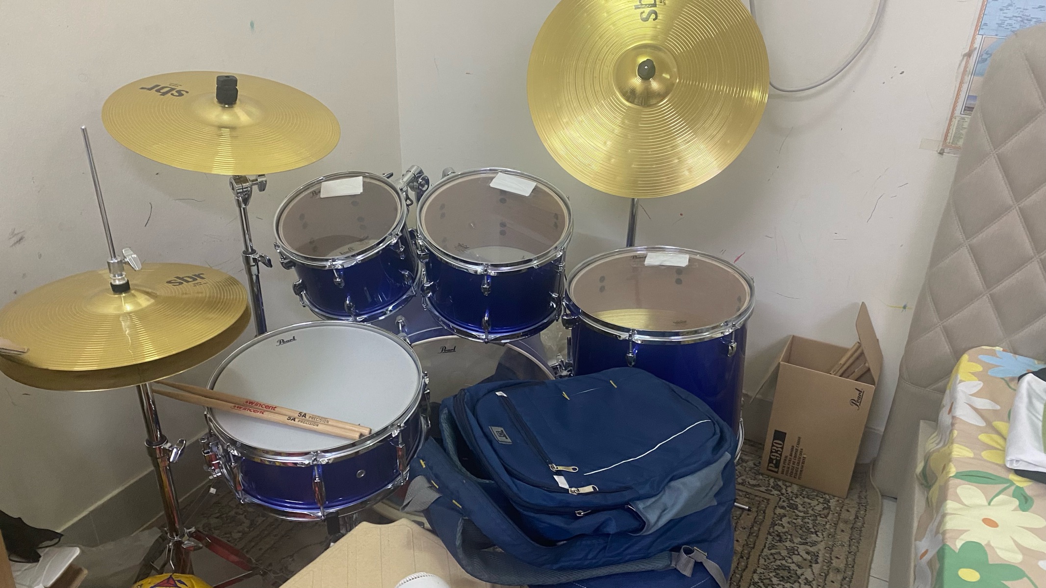REDUCED PRICE *- Acoustic Brand new Drums set, unused, Full drum set. - Image 5