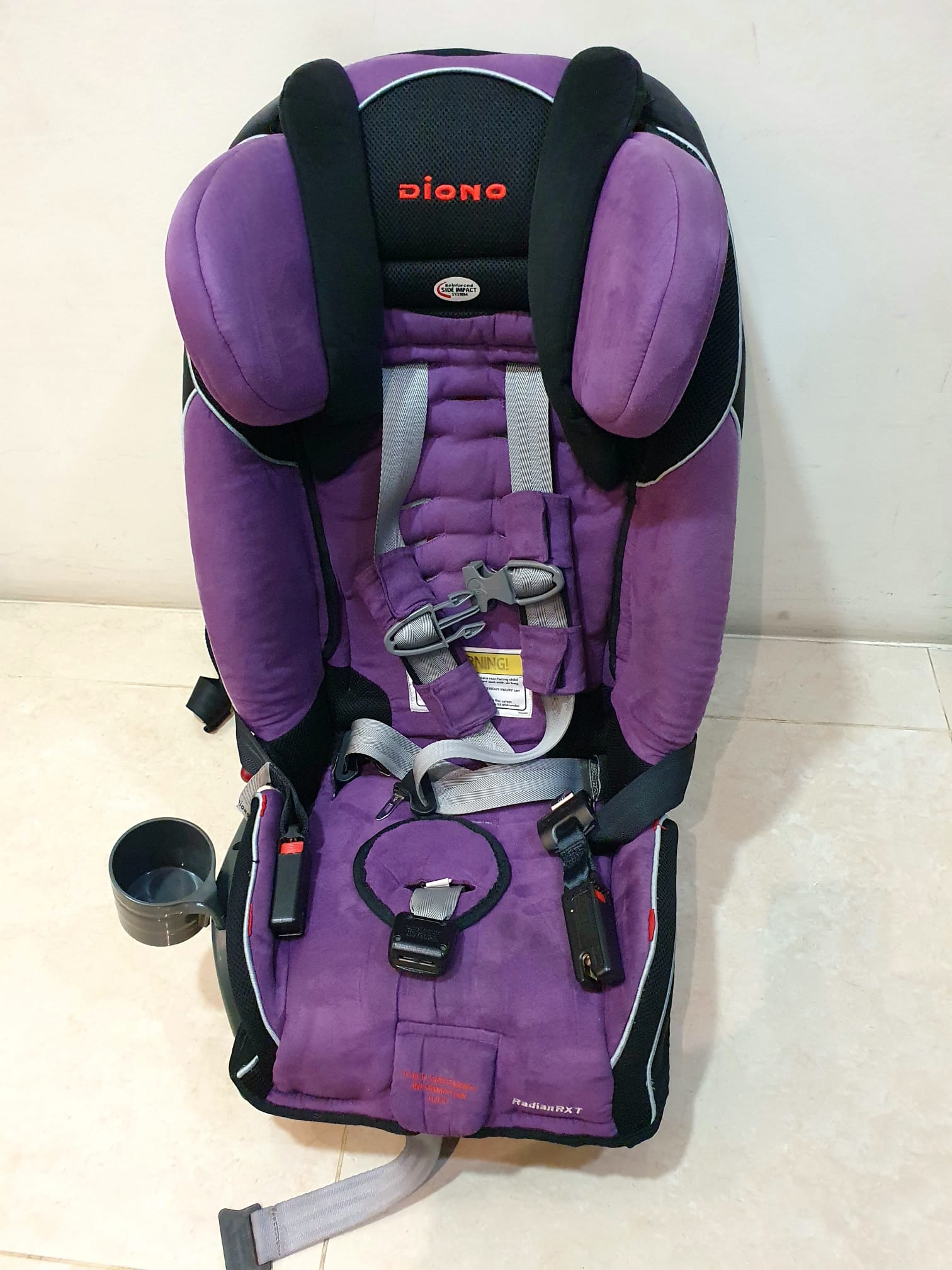 For Sale: Diono Radian RXT Car Seat - Plum colour - Image 1