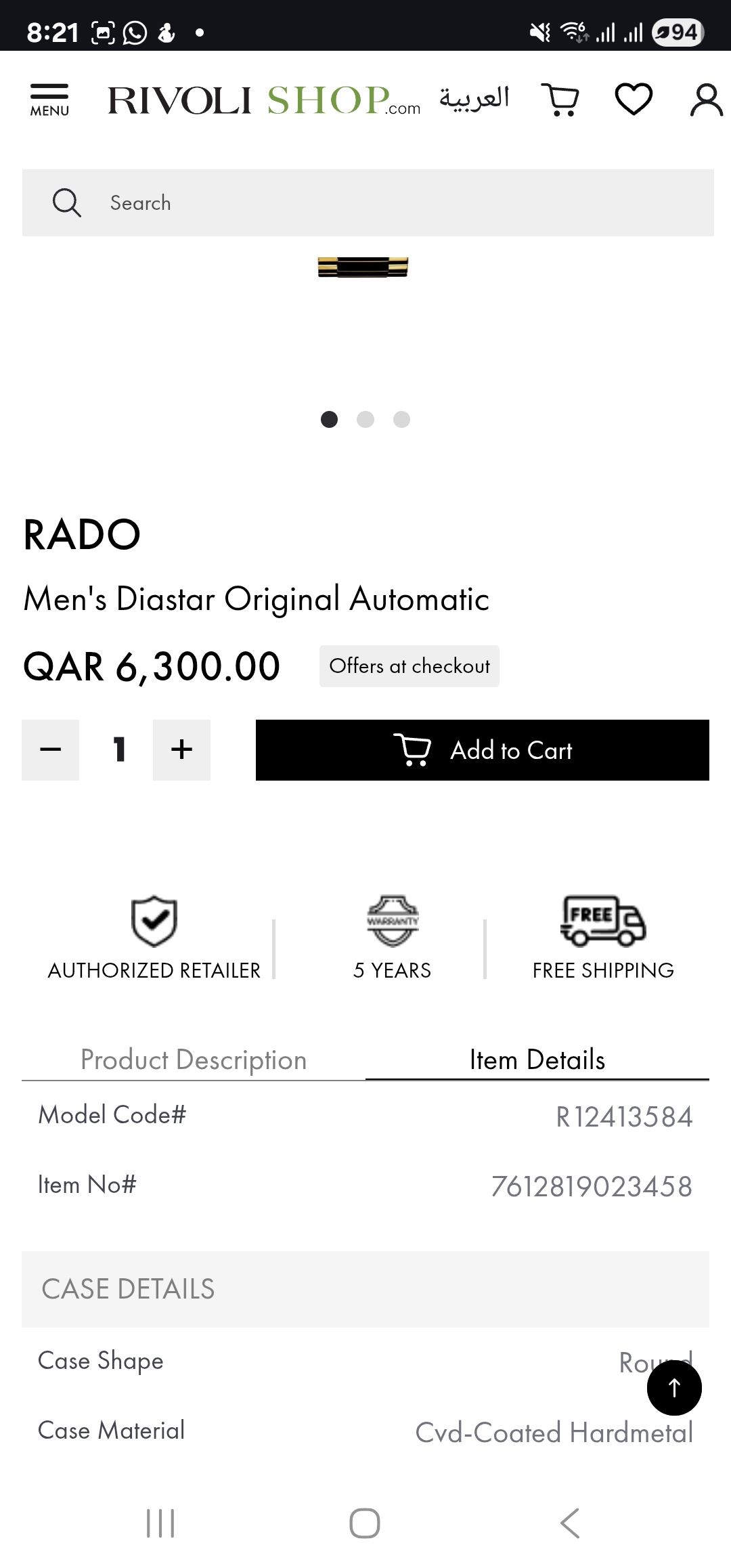 Rado original for men immaculate condition  - Image 2