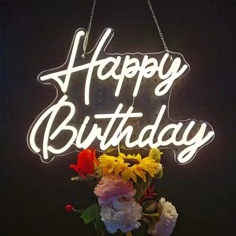 LED Neon Sign "Let's Party" and "Happy Birthday"  - Image 2