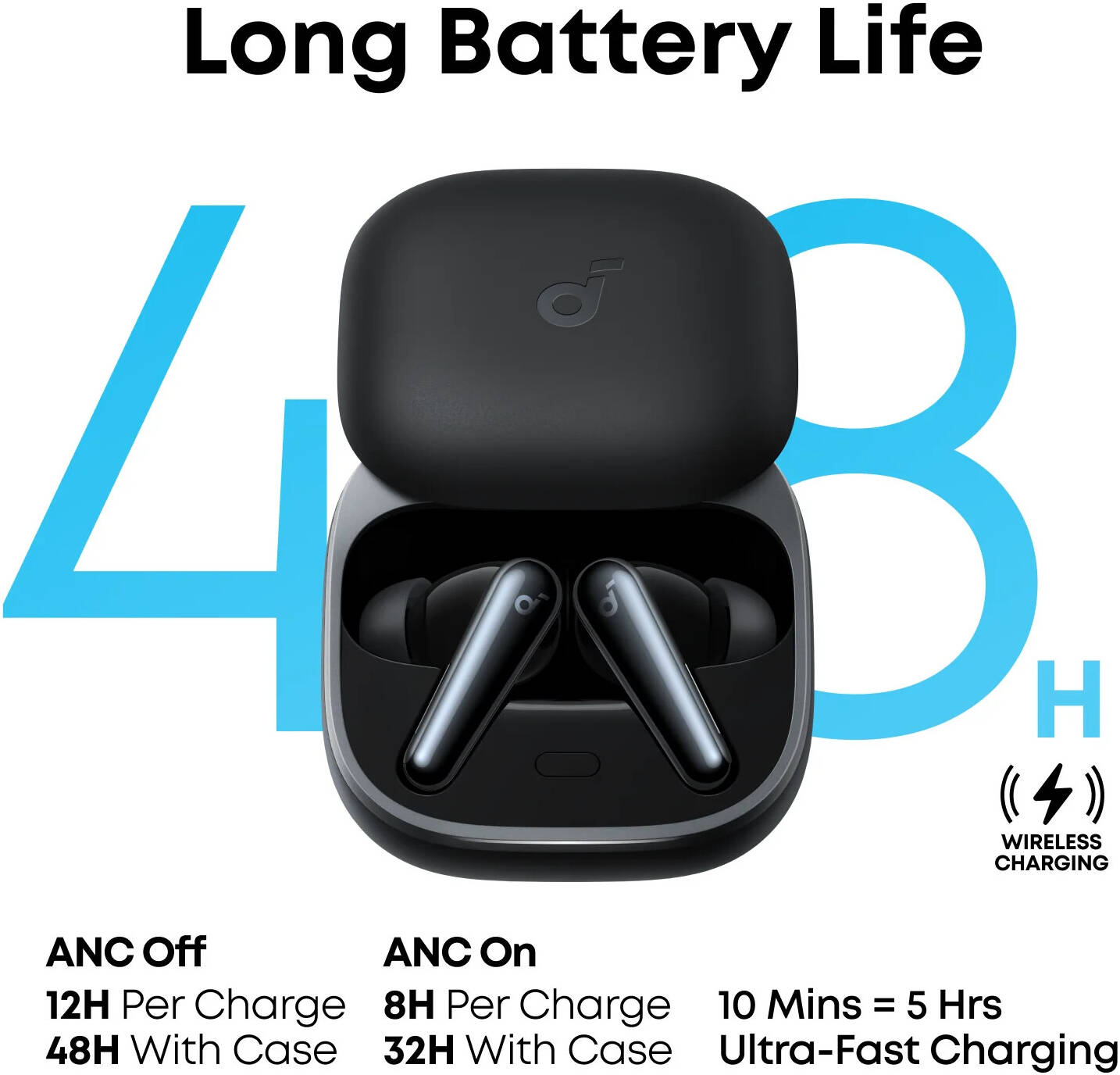 Anker Soundcore Liberty 5 Earbuds Adaptive ANC 3.0 Dolby Audio-Black - Image 2