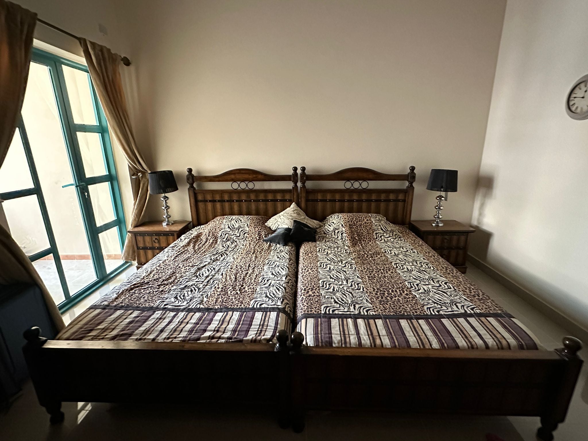 2 Solid Wood Double Beds w Side Tables & Matresses - Image 4