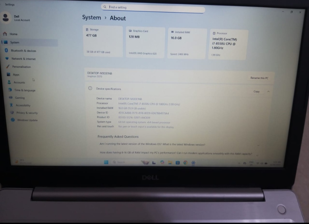 Dell Core i7 16GB RAM 512 SSD - Image 7