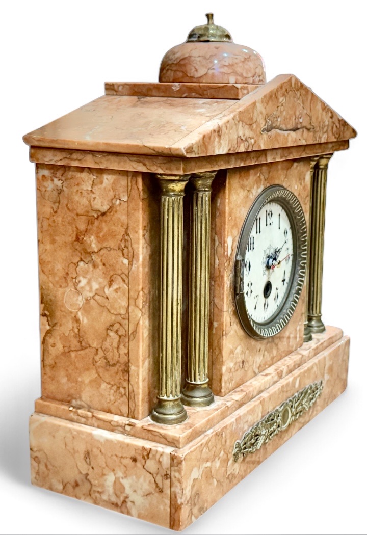 antique marble clock - Image 3
