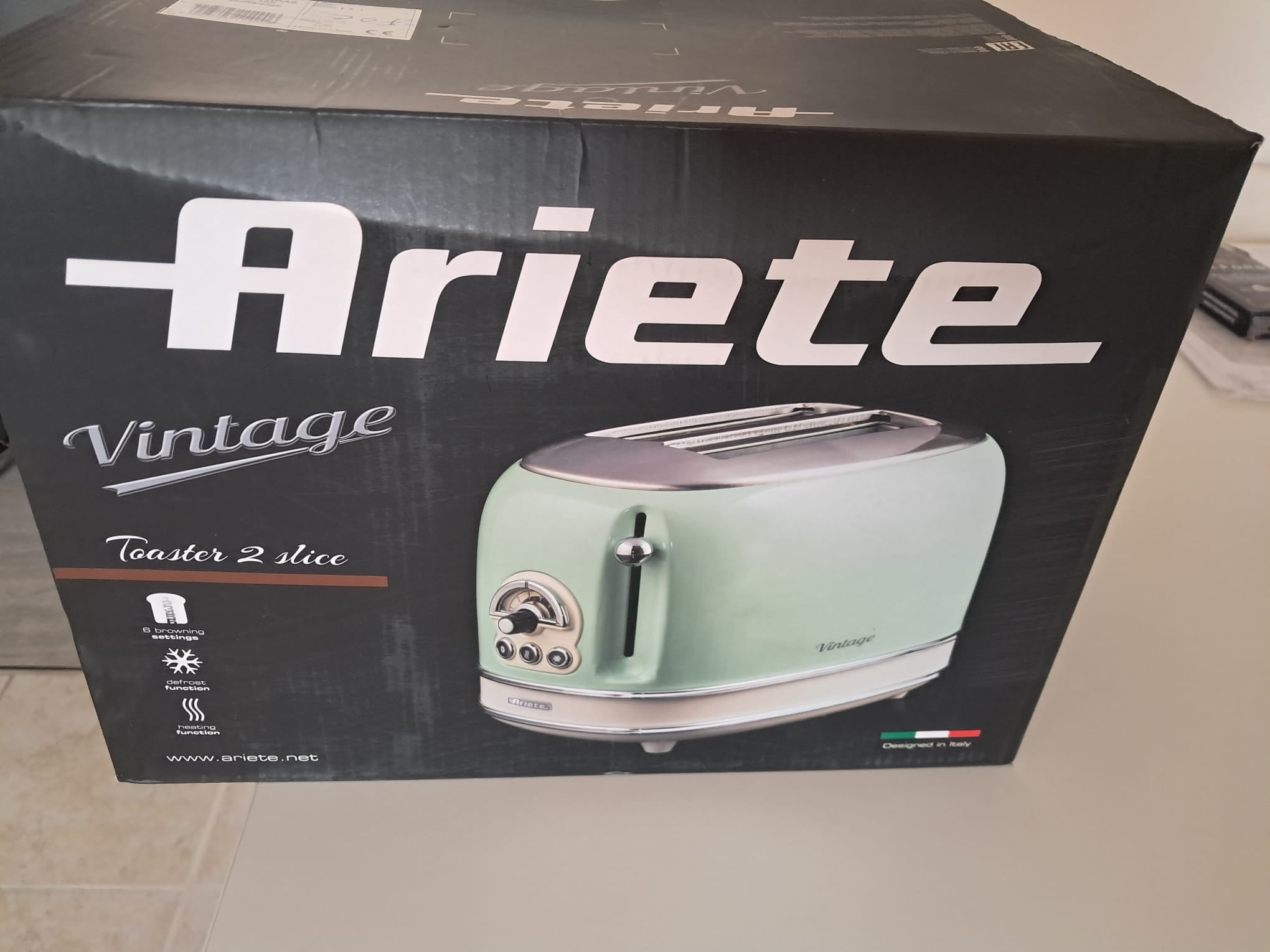 Ariete Vintage Two-Slice Toaster-Brand New, Sealed Box - Image 1