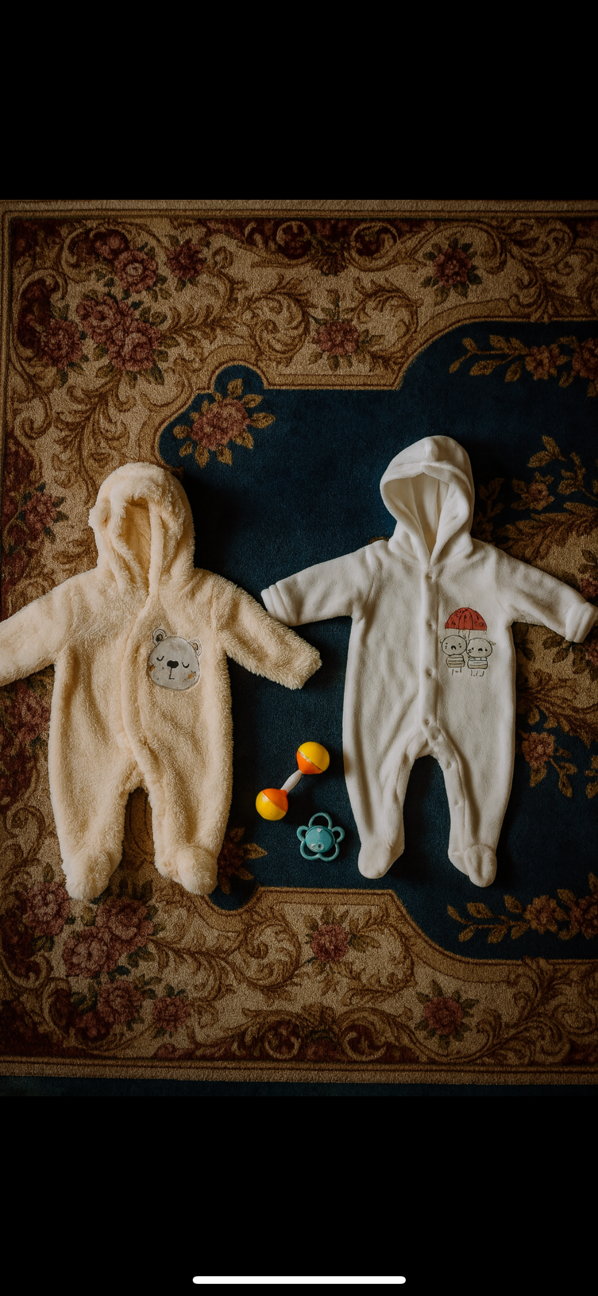 Baby fur onesies 0-6 months - Image 1