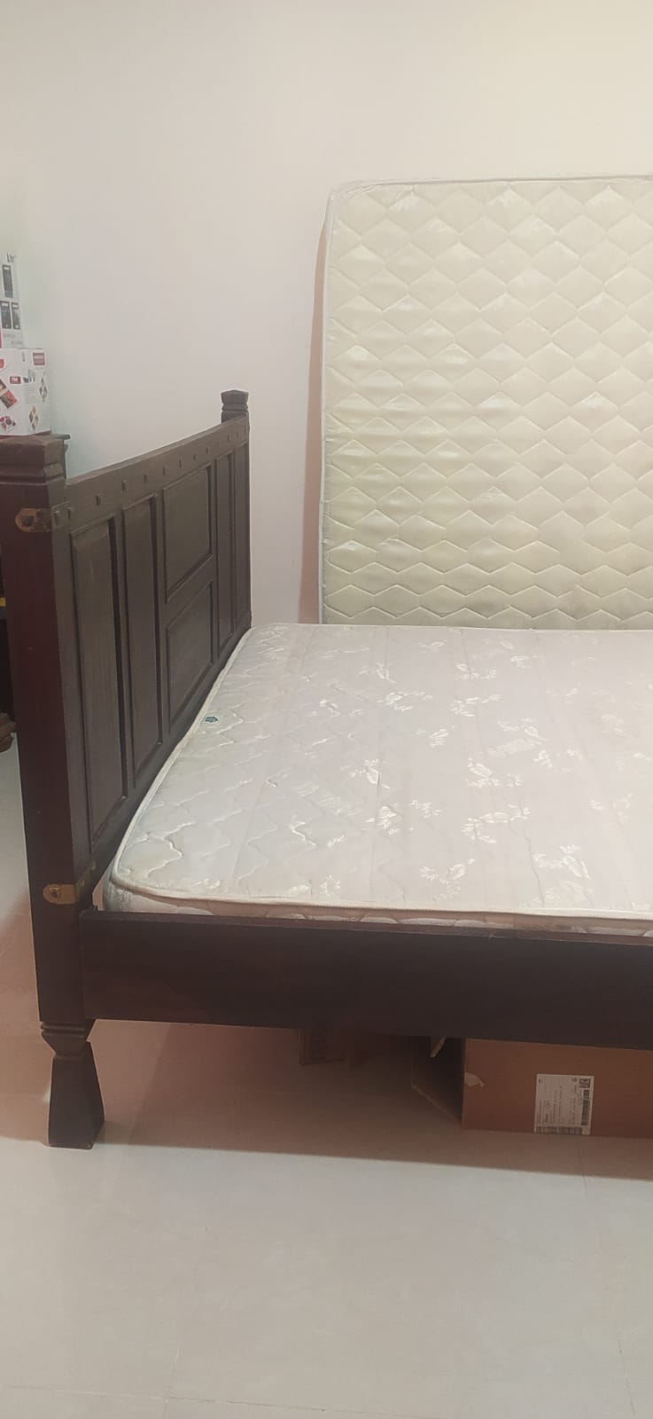 King Size Cot with Bed - original Wood - Image 1