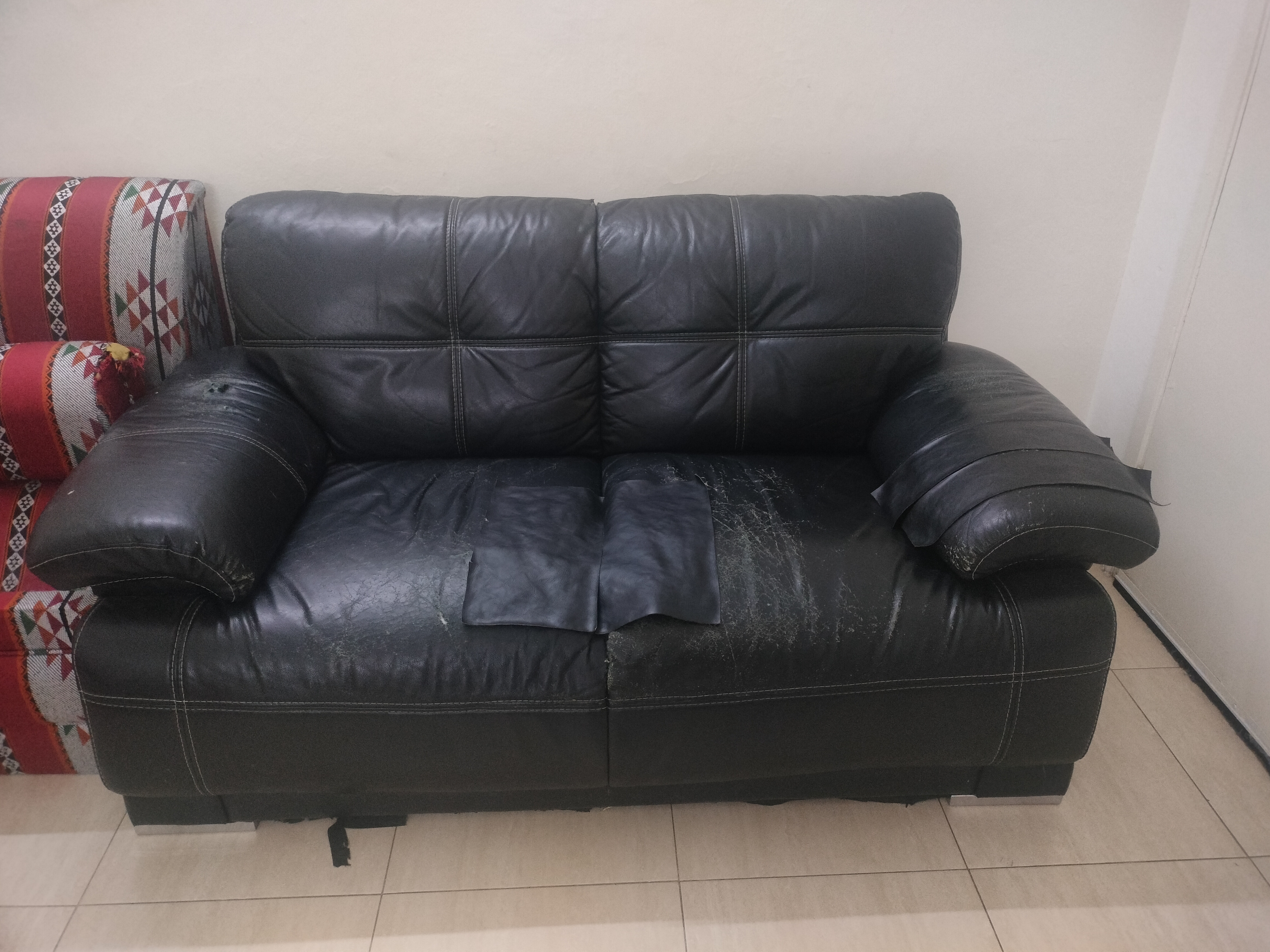 Giving out for free 2 Sofas & Study table - Image 1