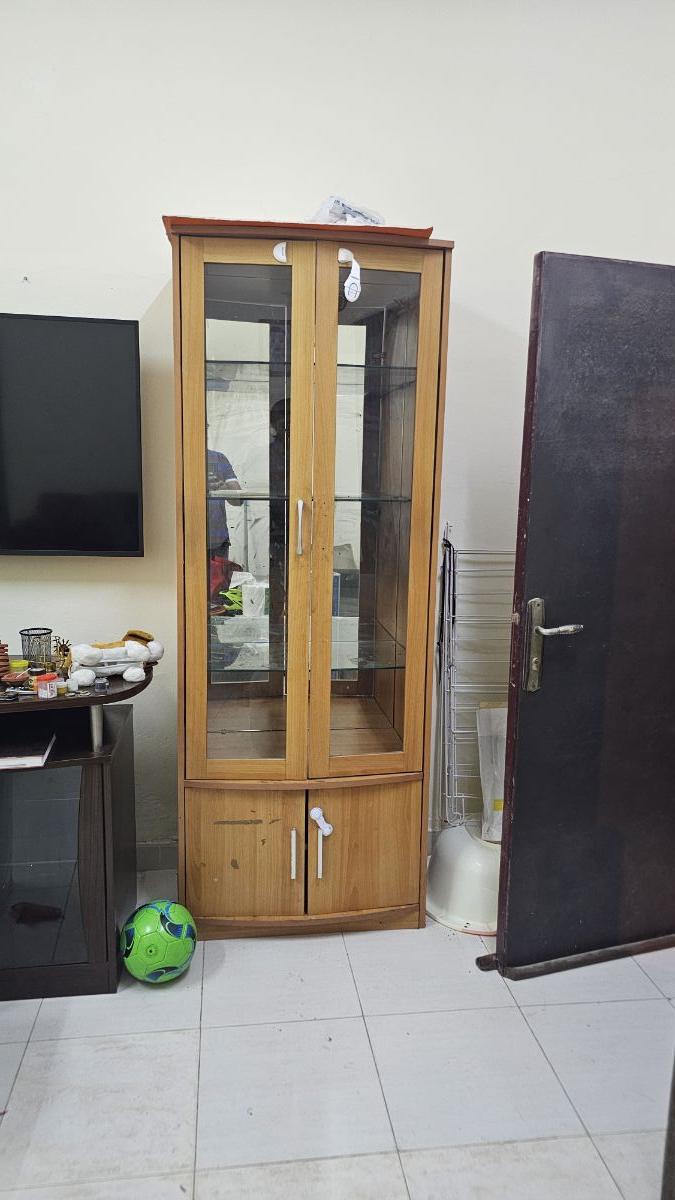 Wooden Glass Showcase Cabinet - Image 3