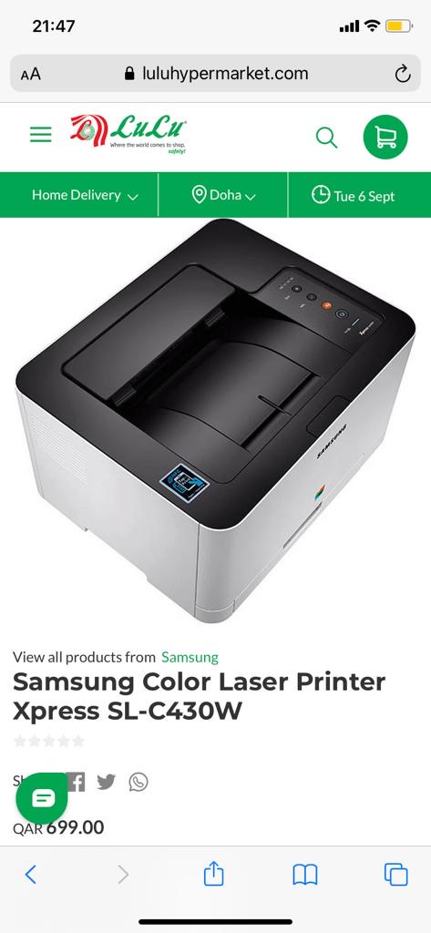 Samsung Color Laser WirelessPrinter Xpress SL-C430W - Image 3
