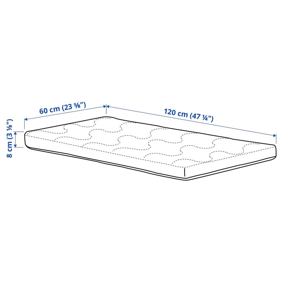 GONATT cot with drawer + SKÖNAST mattress (baby crib) - Image 6